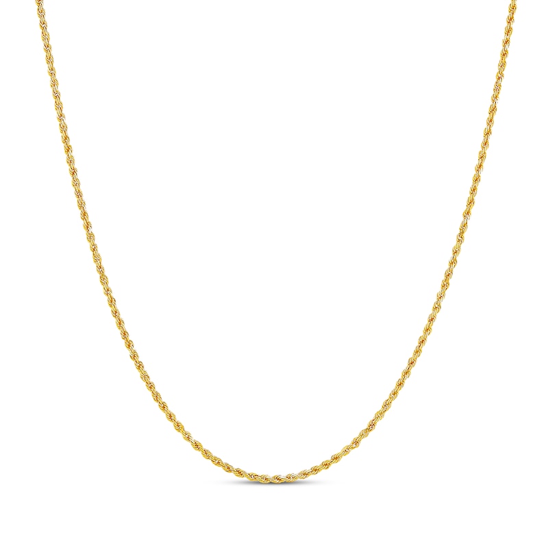 Main Image 1 of Rope Chain Solid 14K Yellow Gold 24&quot;