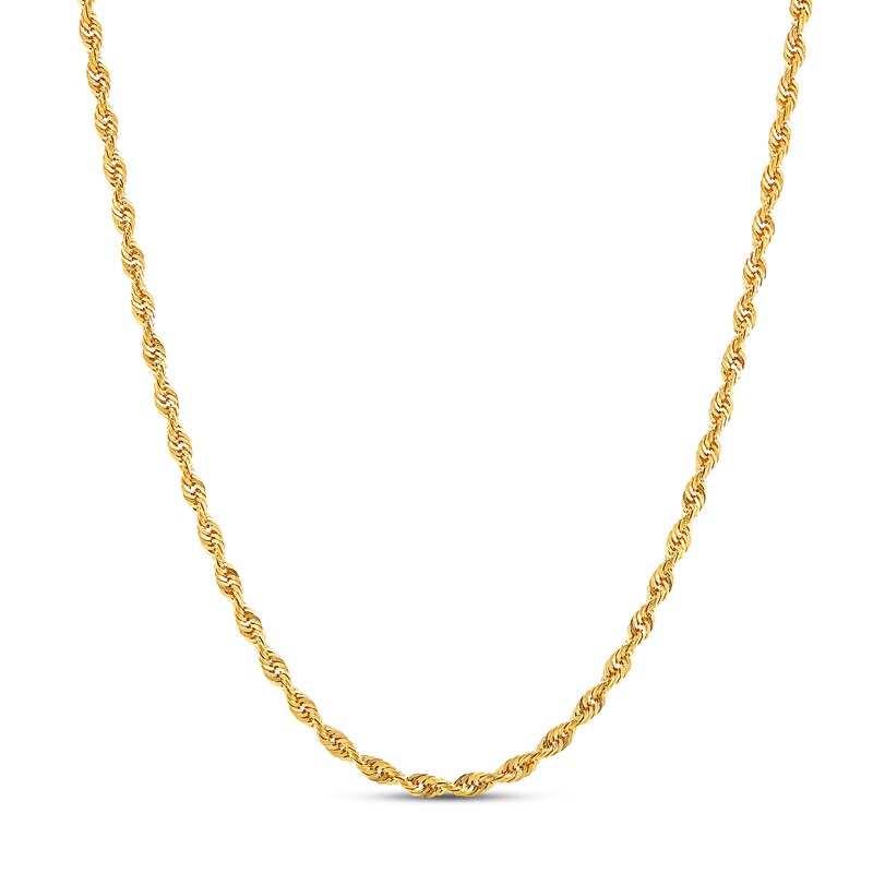 Main Image 1 of Rope Chain Solid 14K Yellow Gold 18&quot;