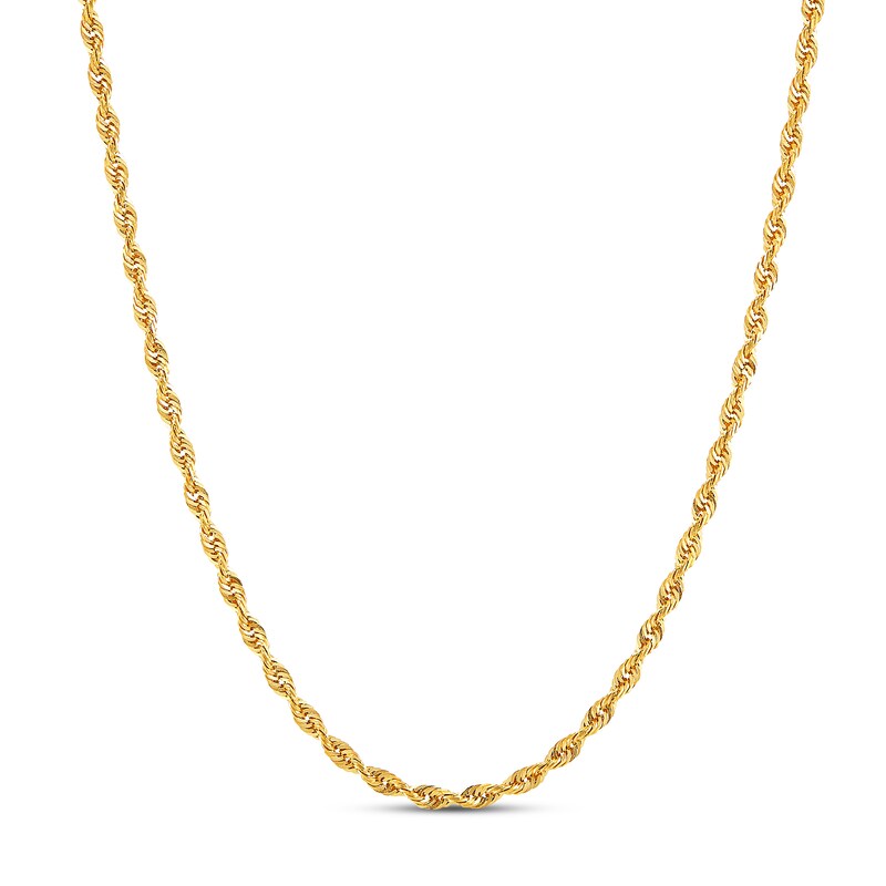 Solid Rope Chain 14K Yellow Gold 18"