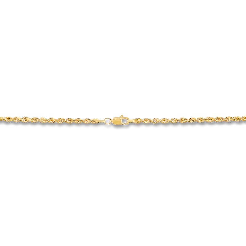 Main Image 2 of Rope Chain Solid 14K Yellow Gold 18&quot;