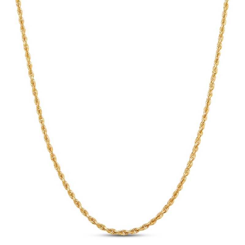 Main Image 1 of Rope Chain Solid 10K Yellow Gold 18&quot;