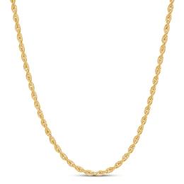 Rope Chain Solid 10K Yellow Gold 22"