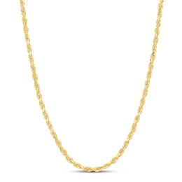Rope Chain Solid 10K Yellow Gold 24"