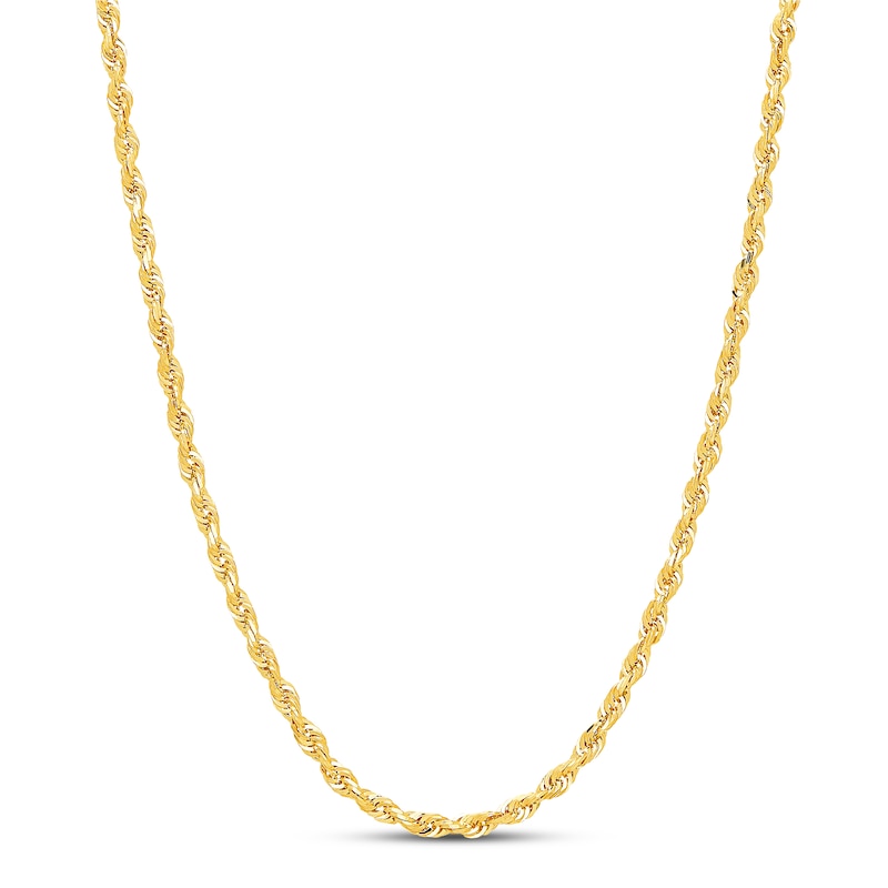 Main Image 1 of Rope Chain Solid 10K Yellow Gold 24&quot;