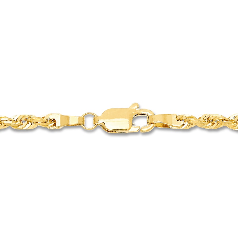 Solid 10K Yellow Gold Rope Chain 7 MM 24-32 inches