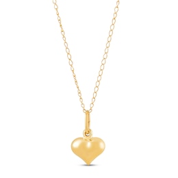 Children's Heart Necklace 14K Yellow Gold 13&quot;