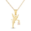 Thumbnail Image 0 of Children's Tinkerbell Pink Cubic Zirconia Necklace 14K Yellow Gold 13"