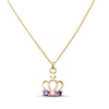 Thumbnail Image 1 of Children's Cubic Zirconia Crown Necklace 14K Yellow Gold 15&quot;