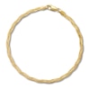 Thumbnail Image 2 of Ladies' Braided Herringbone Necklace/Bracelet Set Solid 10K Yellow Gold