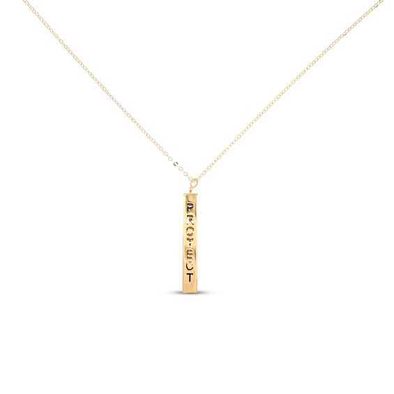 Cartouche Necklace 10K Yellow Gold 18"