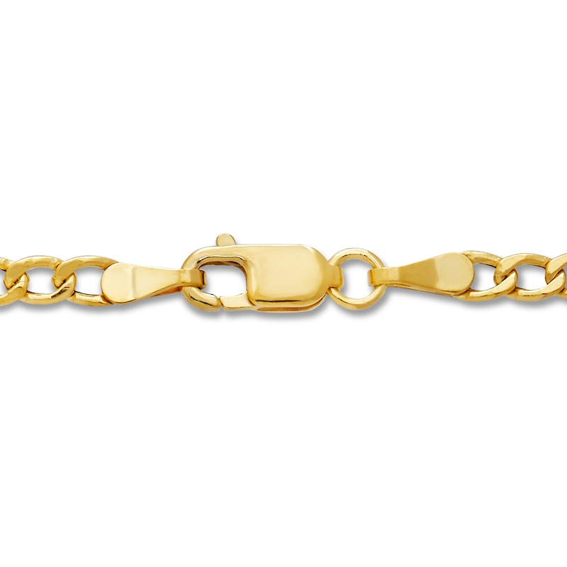 Hollow Figaro Chain 14K Yellow Gold 22"