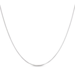 Solid Box Chain Necklace 14K White Gold 16&quot;