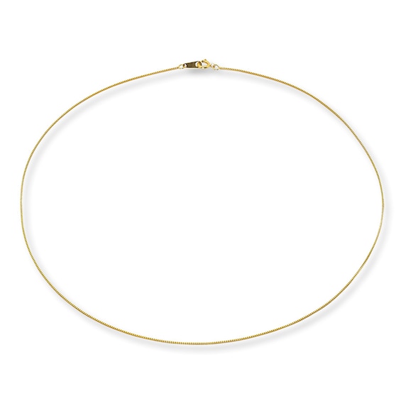 Box Chain Solid 14K Yellow Gold 20"
