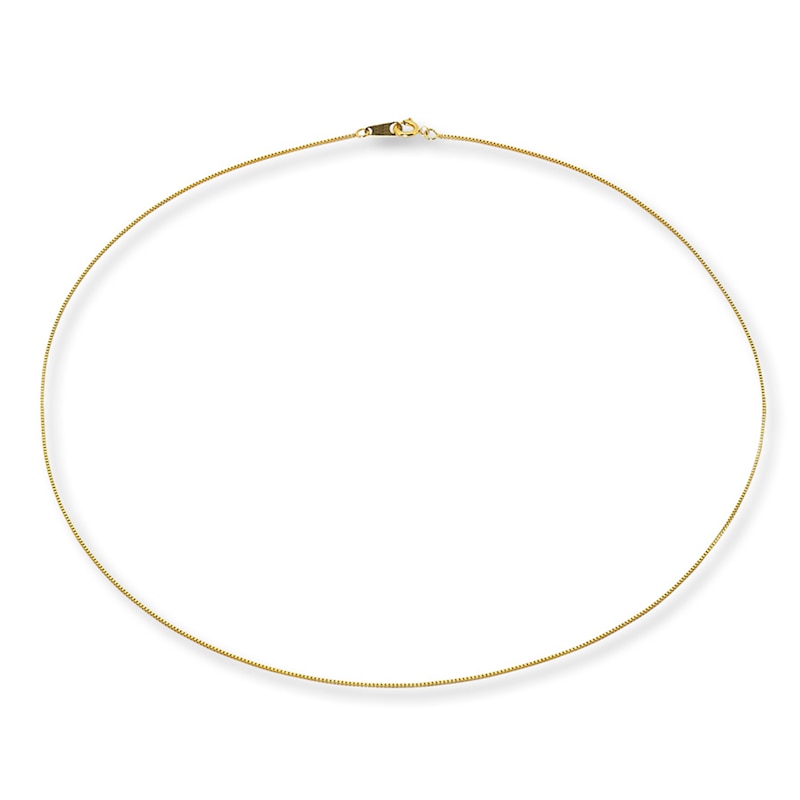 Solid Box Chain 14K Yellow Gold 20"