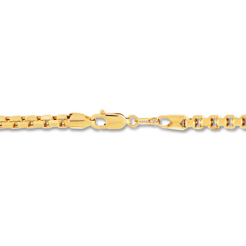 Main Image 2 of Box Chain Necklace Hollow 10K Yellow Gold 22&quot;