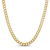 Italian Flat Curb Chain Necklace 10K Yellow Gold 24"