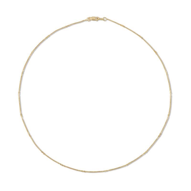 Curb Link Chain Necklace 14K Yellow Gold 18"