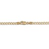 Diamond Cut Solid Curb Chain Necklace 14K Yellow Gold 24"