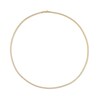 Diamond Cut Solid Curb Chain Necklace 14K Yellow Gold 24"