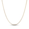 Diamond Cut Solid Curb Chain Necklace 14K Yellow Gold 22"