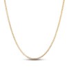 Diamond Cut Solid Curb Chain Necklace 14K Yellow Gold 22"