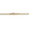 Diamond Cut Solid Curb Chain Necklace 14K Yellow Gold 22"
