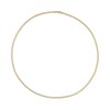 Diamond Cut Solid Curb Chain Necklace 14K Yellow Gold 22"