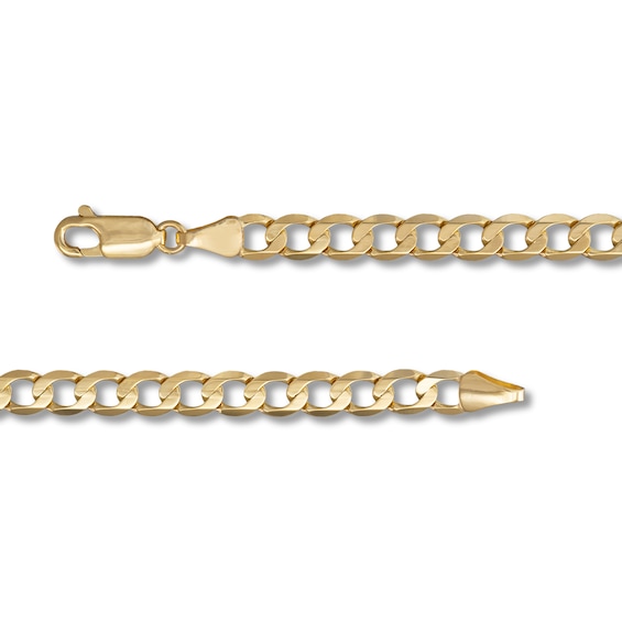 Curb Chain Solid 10K Yellow Gold 22"