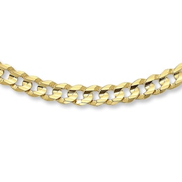 Curb Link Chain Solid 10K Yellow Gold 22"