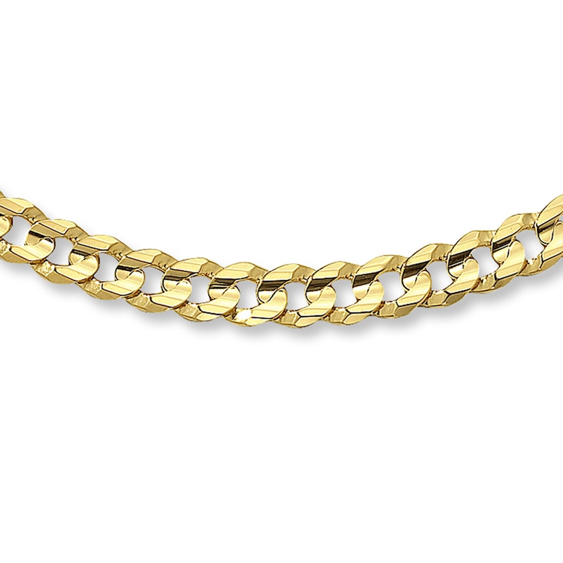 Solid Curb Link Chain 10K Yellow Gold 22"