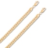 Thumbnail Image 2 of Hollow Curb Chain Necklace & Bracelet Set 10K Yellow Gold