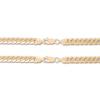Thumbnail Image 3 of Hollow Curb Chain Necklace & Bracelet Set 10K Yellow Gold
