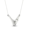 Thumbnail Image 2 of Love + Be Loved Diamond Necklace 1/6 ct tw 10K White Gold 18&quot;