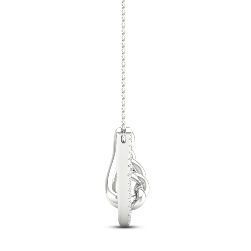 Main Image 4 of Love + Be Loved Diamond Necklace 1/6 ct tw 10K White Gold 18&quot;