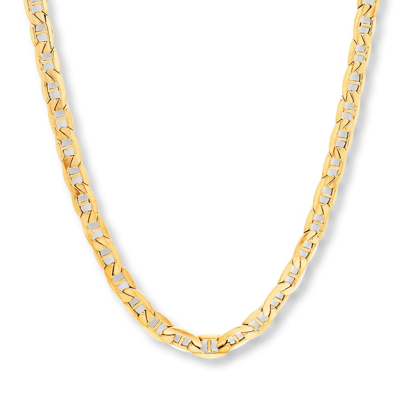Main Image 1 of Mariner Chain Necklace Hollow 14K Yellow Gold 20&quot;