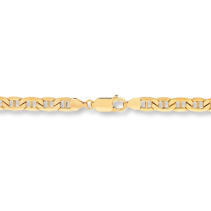 Hollow Mariner Chain Necklace 14K Yellow Gold 20"