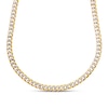 Thumbnail Image 0 of Semi-Solid Curb Link Necklace 10K Two-Tone Gold 22"