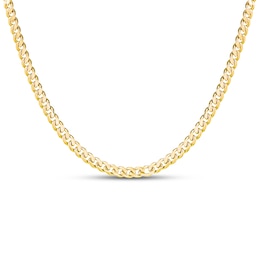 Cuban Curb Chain Necklace 14K Yellow Gold 24&quot; Length