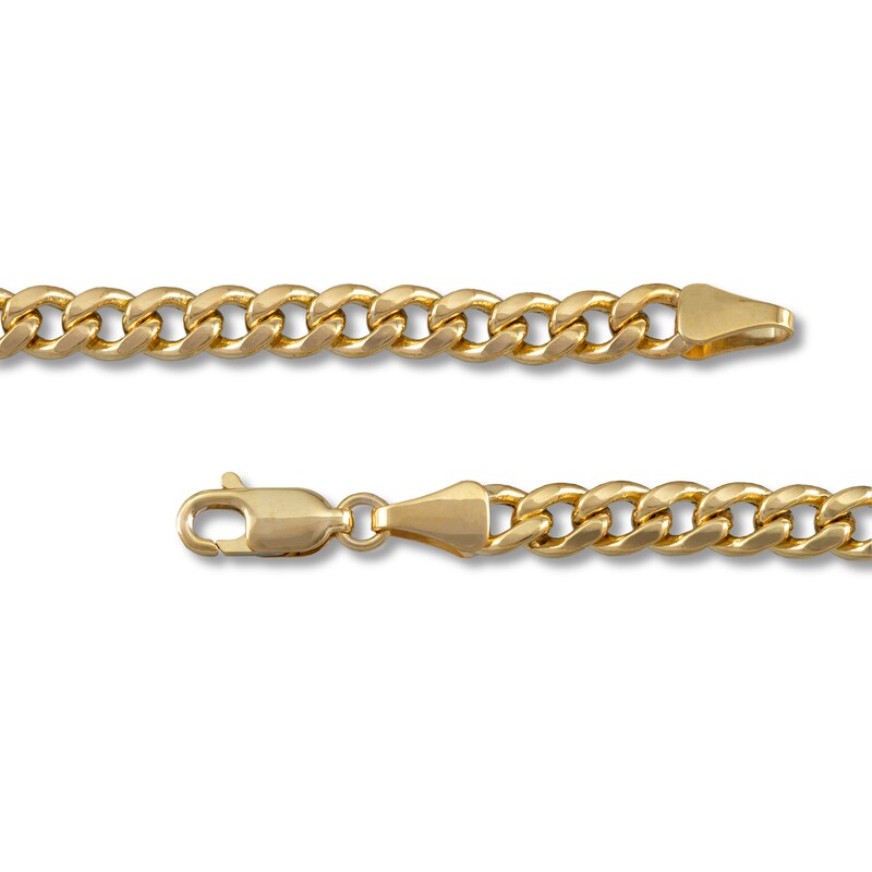 Main Image 2 of Cuban Link Chain Hollow 10K Yellow Gold 22&quot;
