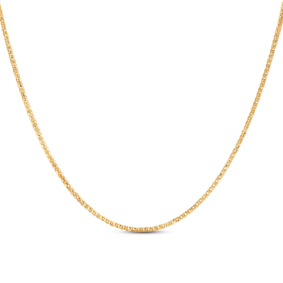 Spiga Chain Necklace Solid 14K Yellow Gold 20"