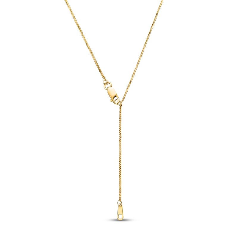 Solid Wheat Chain Necklace 14K Yellow Gold