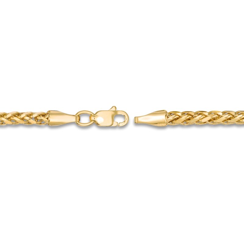 Main Image 3 of Wheat Chain Necklace Hollow 10K Yellow Gold 20&quot;