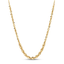 Rope Chain Necklace 10K Yellow Gold 18&quot;