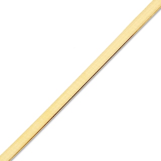 5mm Herringbone Chain Necklace Solid 10K Yellow Gold 20"