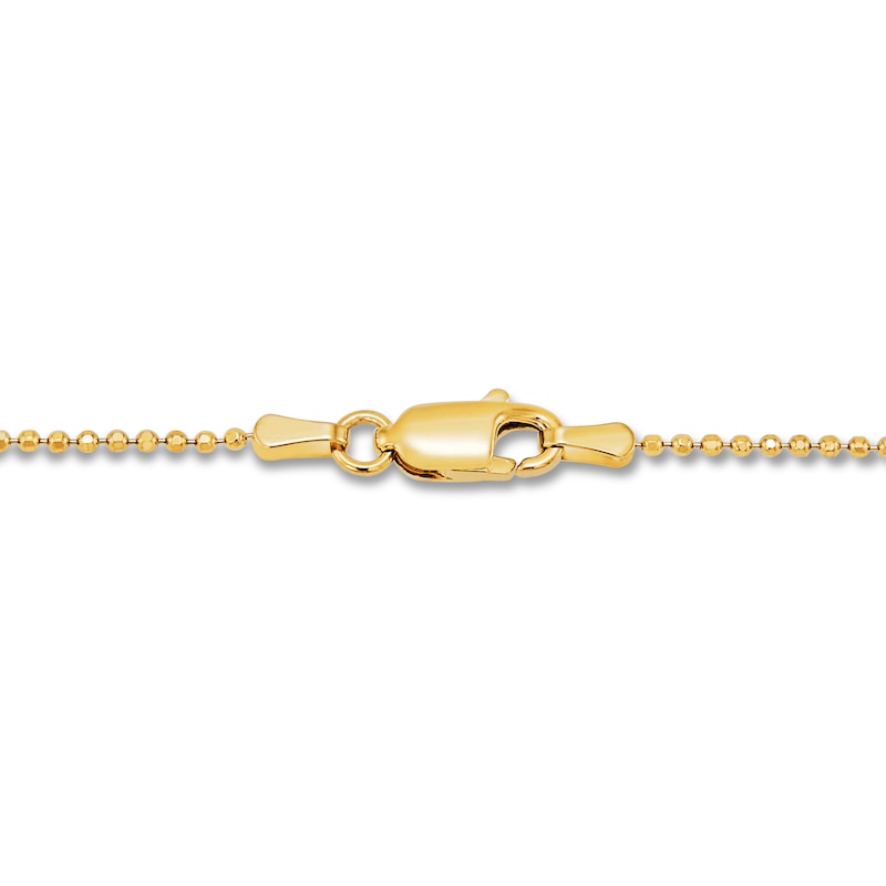 Beaded Tiered Necklace 10K Yellow Gold 17"