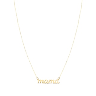 "Mama" Script Necklace 10K Yellow Gold 18"