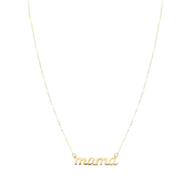 Main Image 1 of Mama Script Necklace 10K Yellow Gold 18&quot;