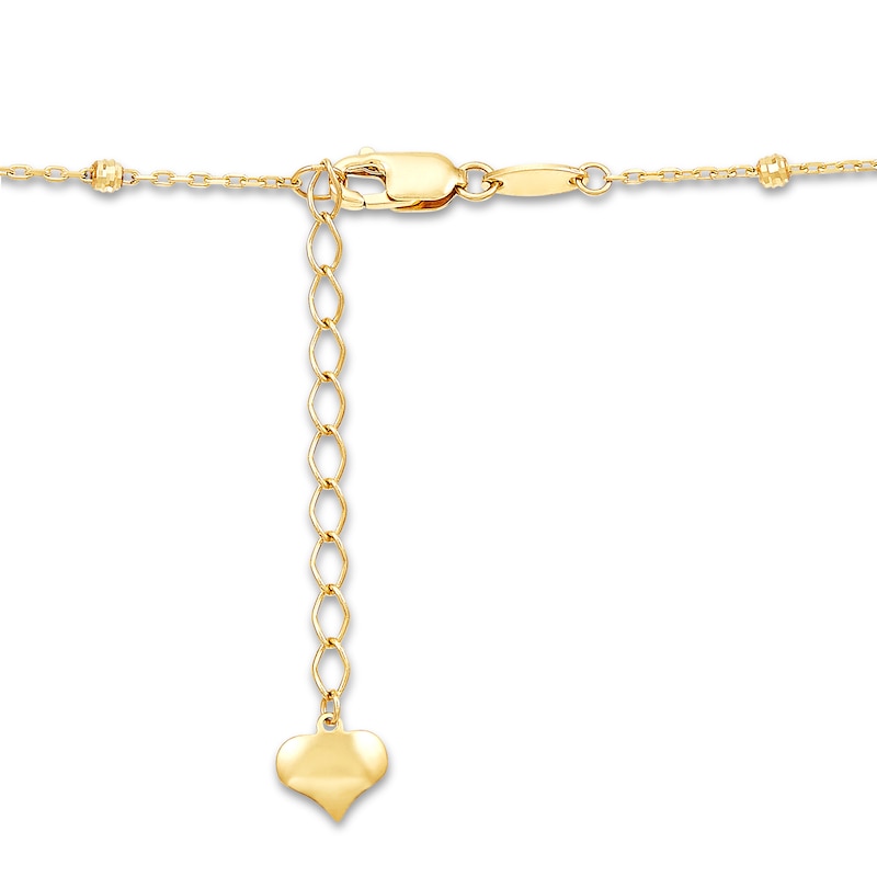 Main Image 2 of Beaded Chain Necklace 10K Yellow Gold 17&quot;