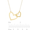 Thumbnail Image 2 of Double Heart Necklace 10K Yellow Gold 16&quot;