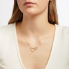 Thumbnail Image 2 of Double Heart Necklace 10K Yellow Gold 16"
